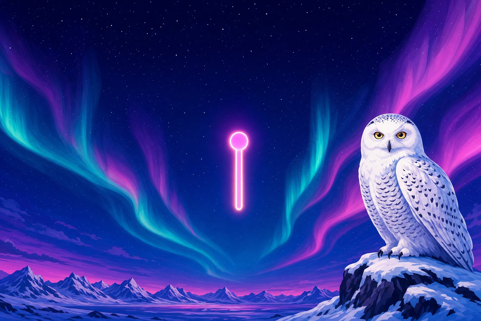 Illustration d'un harfang des neiges près d'un levier lumineux de machine à sous, représentant la vaste bibliothèque de machines à sous de Spin Casino